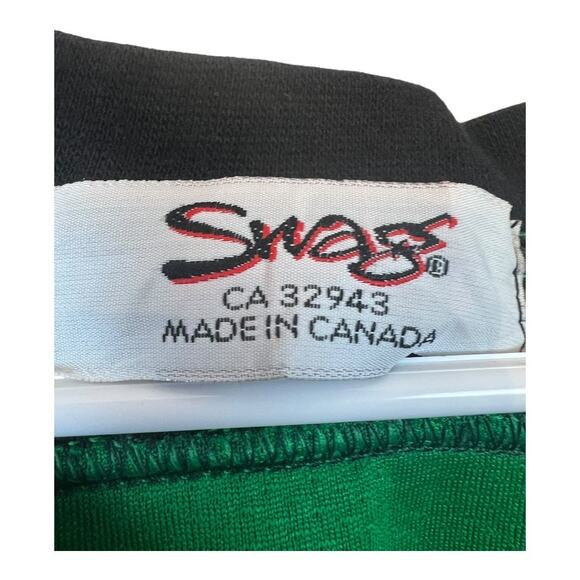 Swag Hockey Jersey Green Black White Sports Fan - Picture 2 of 3